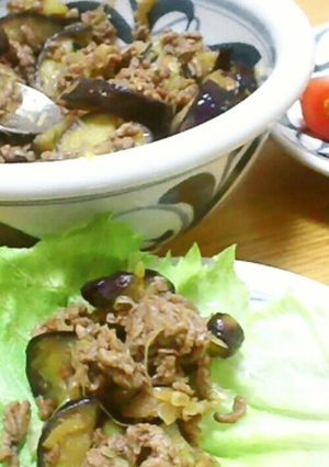 挽き肉と茄子のポン酢炒め-レシピのメイン写真