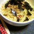 簡単☆たたき梅と納豆のパスタ
