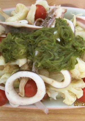 イカのネバネバめかぶサラダ-レシピのメイン写真