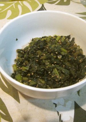 大根の葉の和風ゴマ煎り醤油炒め-レシピのメイン写真