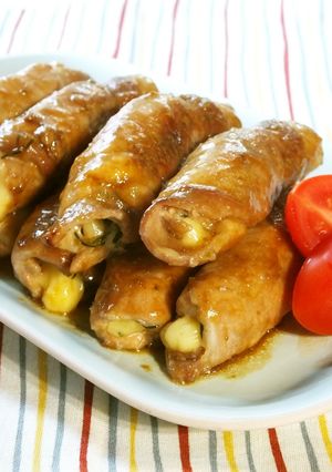 おかひじきの豚肉ロール♪-レシピのメイン写真