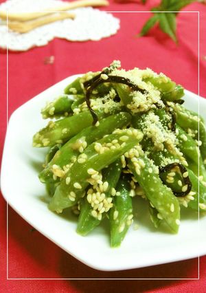 いんげんの塩麹・塩昆布　梅胡麻和え-レシピのメイン写真