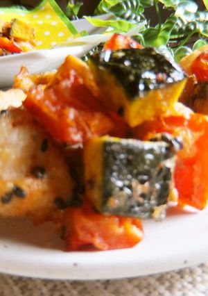 ＊鶏胸肉と夏野菜のスタミナ揚げ＊-レシピのメイン写真