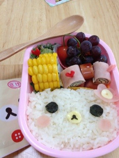 ☆キャラ弁☆簡単 リラックマの女の子弁当-レシピのメイン写真