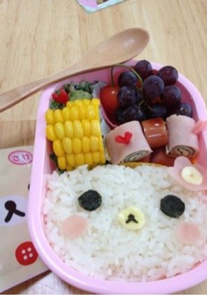 ☆キャラ弁☆簡単 リラックマの女の子弁当-レシピのメイン写真