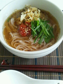 かつおダシの効いた梅シソうどん-レシピのメイン写真