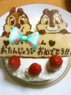 チップとデールのお誕生日ケーキ-レシピのメイン写真