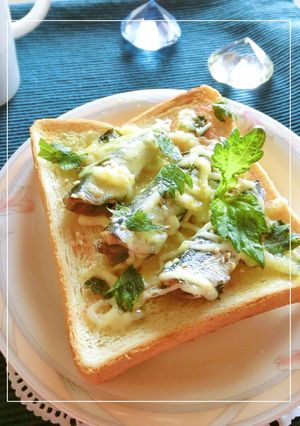 オイルサーディンの梅わさび大葉トースト-レシピのメイン写真