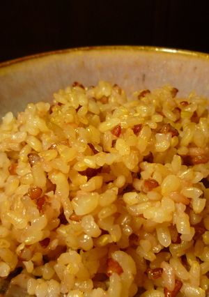 古代米（赤米）入り玄米ごはん　京都カフェ-レシピのメイン写真