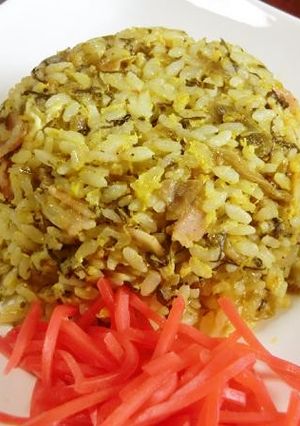 ふんわりふっくら仕上げ♪　高菜チャーハン-レシピのメイン写真