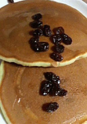 レーズンとシロップのホットケーキ-レシピのメイン写真
