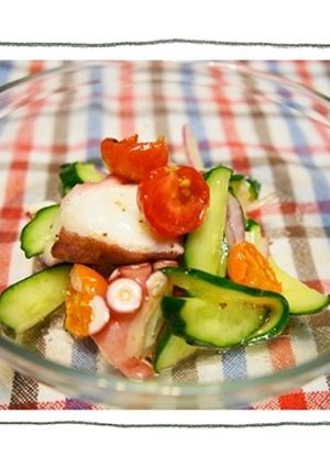 たこと手作りドライトマトのレモンマリネ-レシピのメイン写真