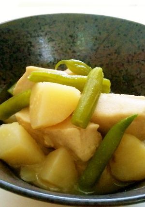 いりこだしで　高野豆腐とじゃがいもの煮物-レシピのメイン写真