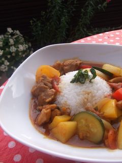 夏野菜とチキンのバジルカレー-レシピのメイン写真