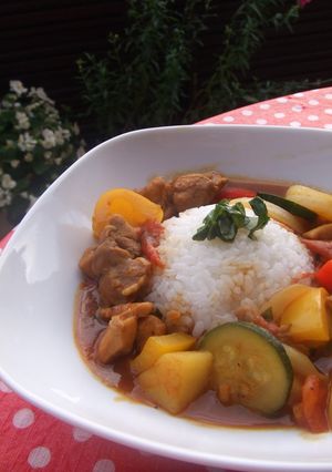 夏野菜とチキンのバジルカレー-レシピのメイン写真