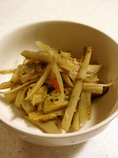 野菜天ぷらとごぼうの煮物-レシピのメイン写真