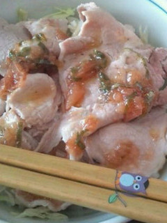 さっぱり梅冷しゃぶ丼-レシピのメイン写真