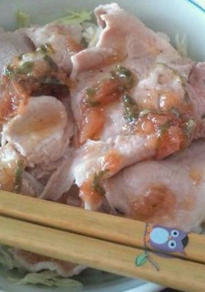 さっぱり梅冷しゃぶ丼-レシピのメイン写真