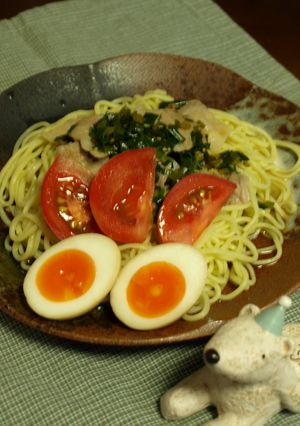 暑いから 豚&にらのっけ麺-レシピのメイン写真