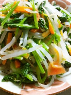 給食風♪ほうれん草ともやしの塩ナムル-レシピのメイン写真