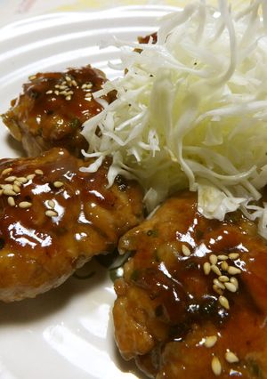 照り焼き☆手抜きの豚こまハンバーグ-レシピのメイン写真