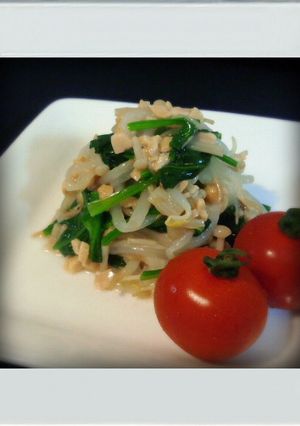 ■糖質制限■野菜と納豆の簡単なめたけあえ-レシピのメイン写真