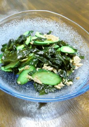 即完食！キュウリとわかめとツナのあえ物-レシピのメイン写真