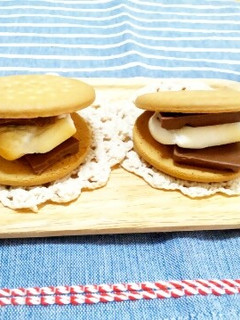 *マシュマロさんどビスケット*-レシピのメイン写真