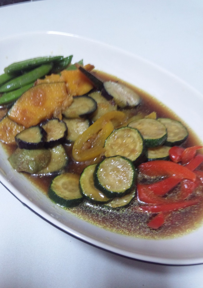 夏野菜の冷やし揚げ浸し☆カレー風味-レシピのメイン写真