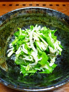 釜揚げしらすと水菜のぽん酢和え-レシピのメイン写真