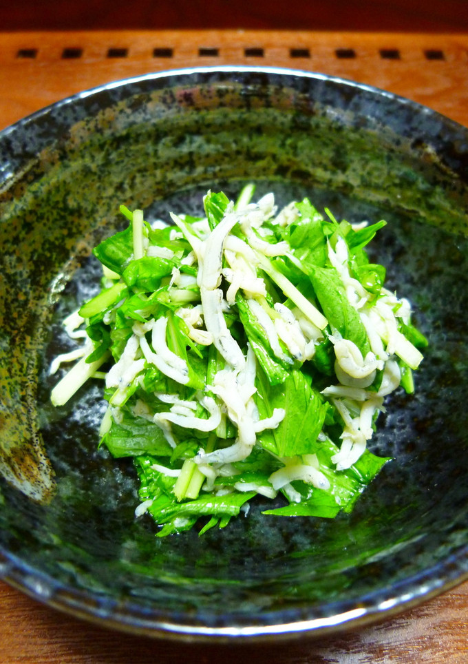 釜揚げしらすと水菜のぽん酢和え-レシピのメイン写真
