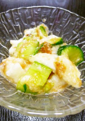 夏に！きゅうりと山芋の梅肉おかか和え-レシピのメイン写真