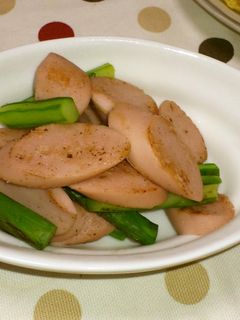 アスパラ&ソーセージ炒め♪-レシピのメイン写真