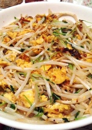 豆苗ともやしと卵のチャンプルっぽいの-レシピのメイン写真
