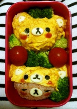 手抜きオムライスのリラックマ-レシピのメイン写真