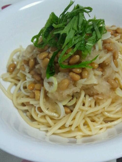 簡単一人ご飯☆和風納豆おろしパスタ-レシピのメイン写真