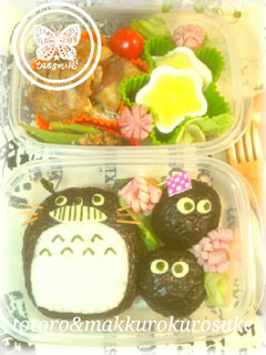 トトロ&まっくろくろすけ★キャラ弁-レシピのメイン写真