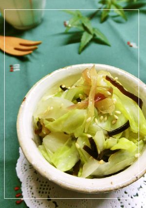 キャベツのミョウガ・塩昆布・すし酢漬け-レシピのメイン写真