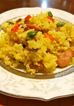 カレー風味のチャーハン-レシピのメイン写真