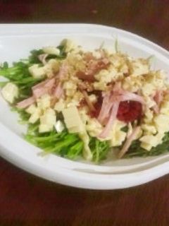 豆苗サラダ-レシピのメイン写真