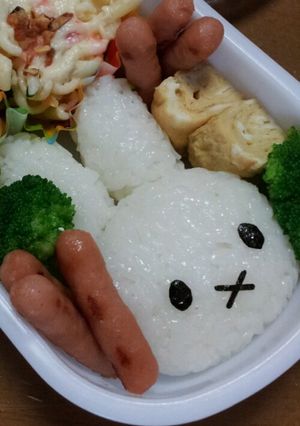 キャラ弁 ミッフィーちゃん弁当-レシピのメイン写真