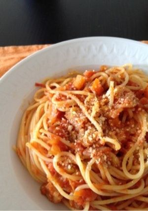 野菜たっぷりトマトソースパスタ-レシピのメイン写真