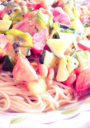 スタミナたっぷり!ネバネバそうめん☆-レシピのメイン写真