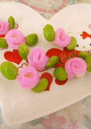 簡単キャラおかず　かまぼこでお花✿-レシピのメイン写真