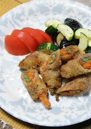 豚肉の野菜スタミナ巻き-レシピのメイン写真