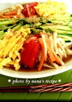 そうめんで★野菜たっぷり冷やし中華-レシピのメイン写真