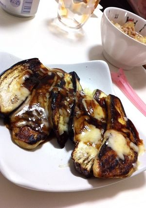 ナスのとろ～り、びよ～ん味噌チーズ-レシピのメイン写真