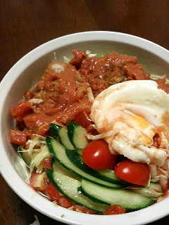 マグロの変わりロコモコ丼風-レシピのメイン写真