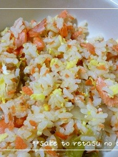 鮭とレタスのチャーハン-レシピのメイン写真