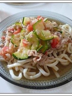豚肉とズッキーニのおろしうどん☆-レシピのメイン写真